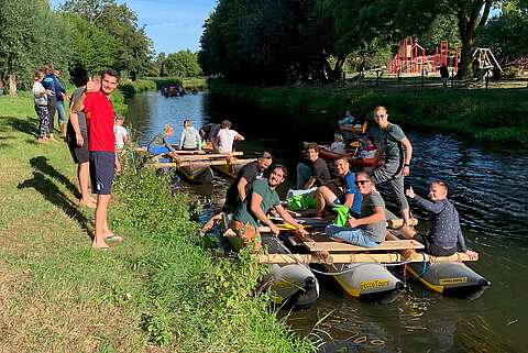 Ablegemannöver zur Flossfahrt | mit GeccoTours-TeamEvents.com