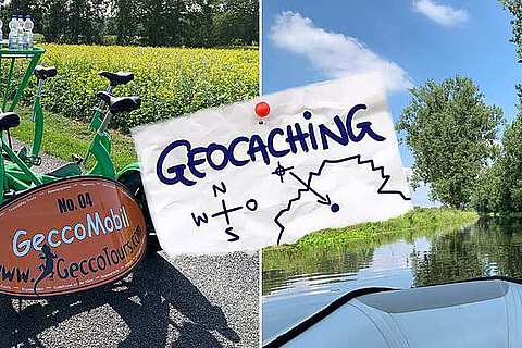 Geocaching mit dem GeccoMobil und paddeln auf der Niers | mit GeccoTours-TeamEvents.com